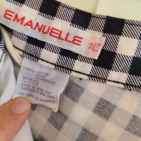 EMANUELLE - High waisted checkered/ polka dot jeans - Picture 12 of 15